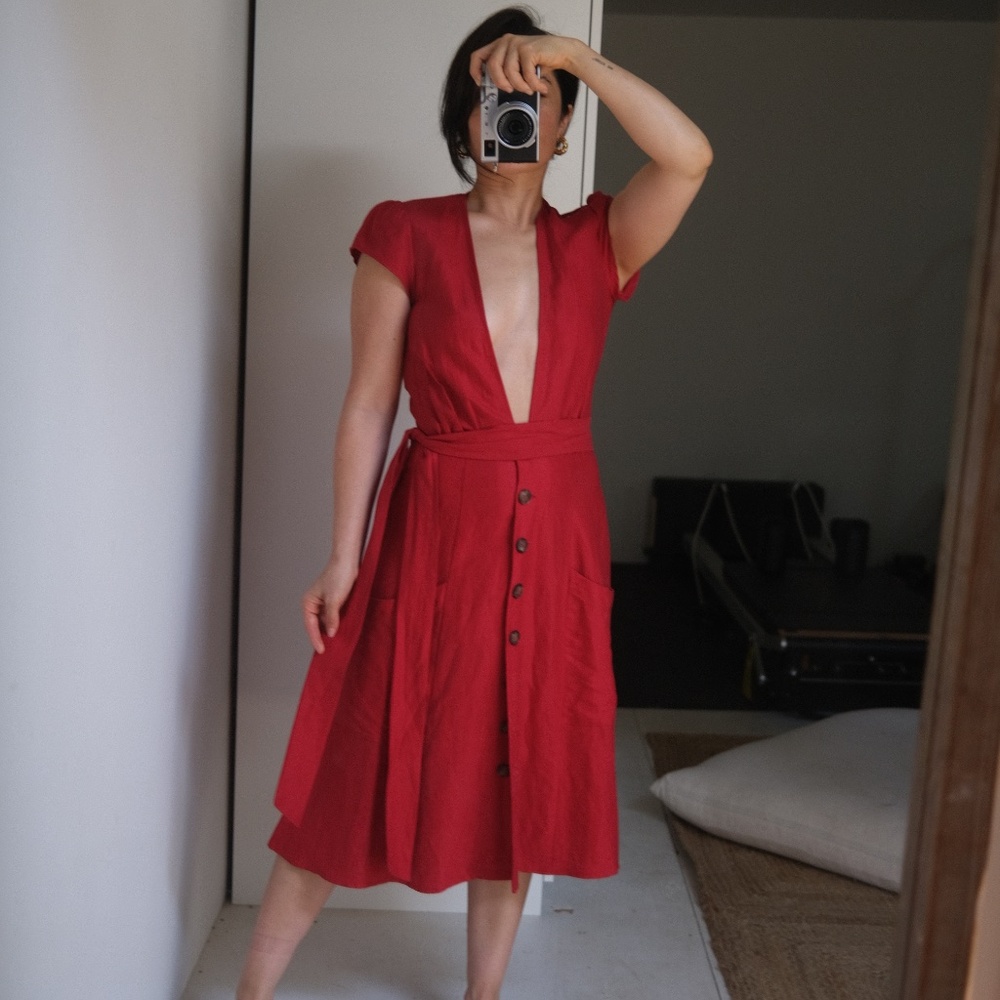 Reformation linen dress